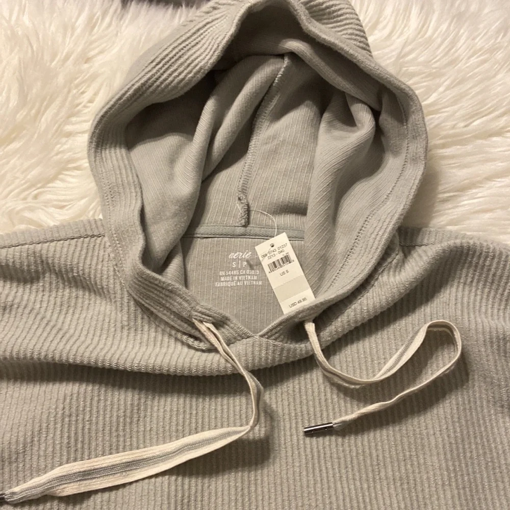 Aerie Cropped Hoodie size S color light green - Picture 6 of 12